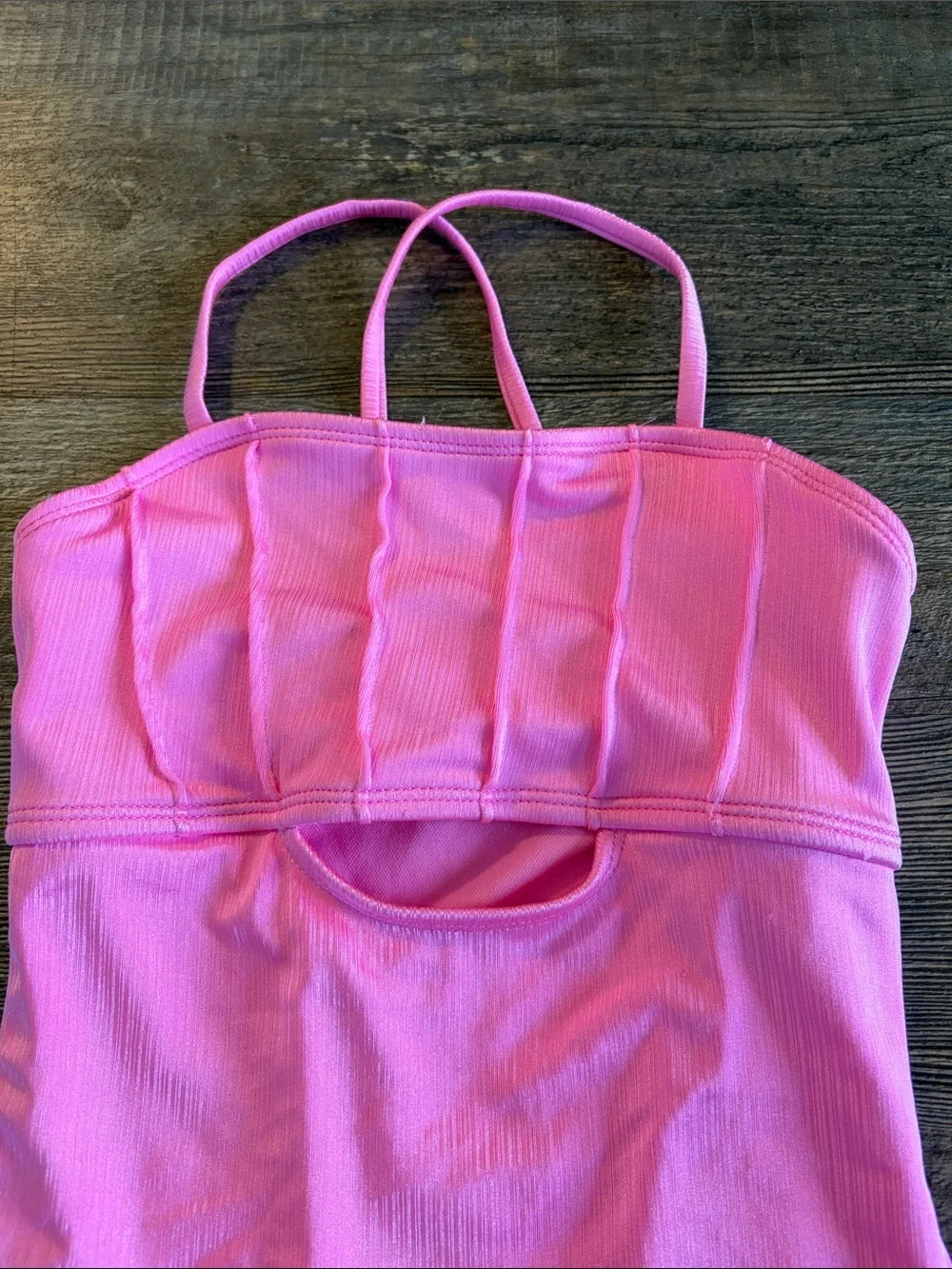 Cat & Jack Bright Pink Girls' One-Piece Swimsuit with Front Cutout